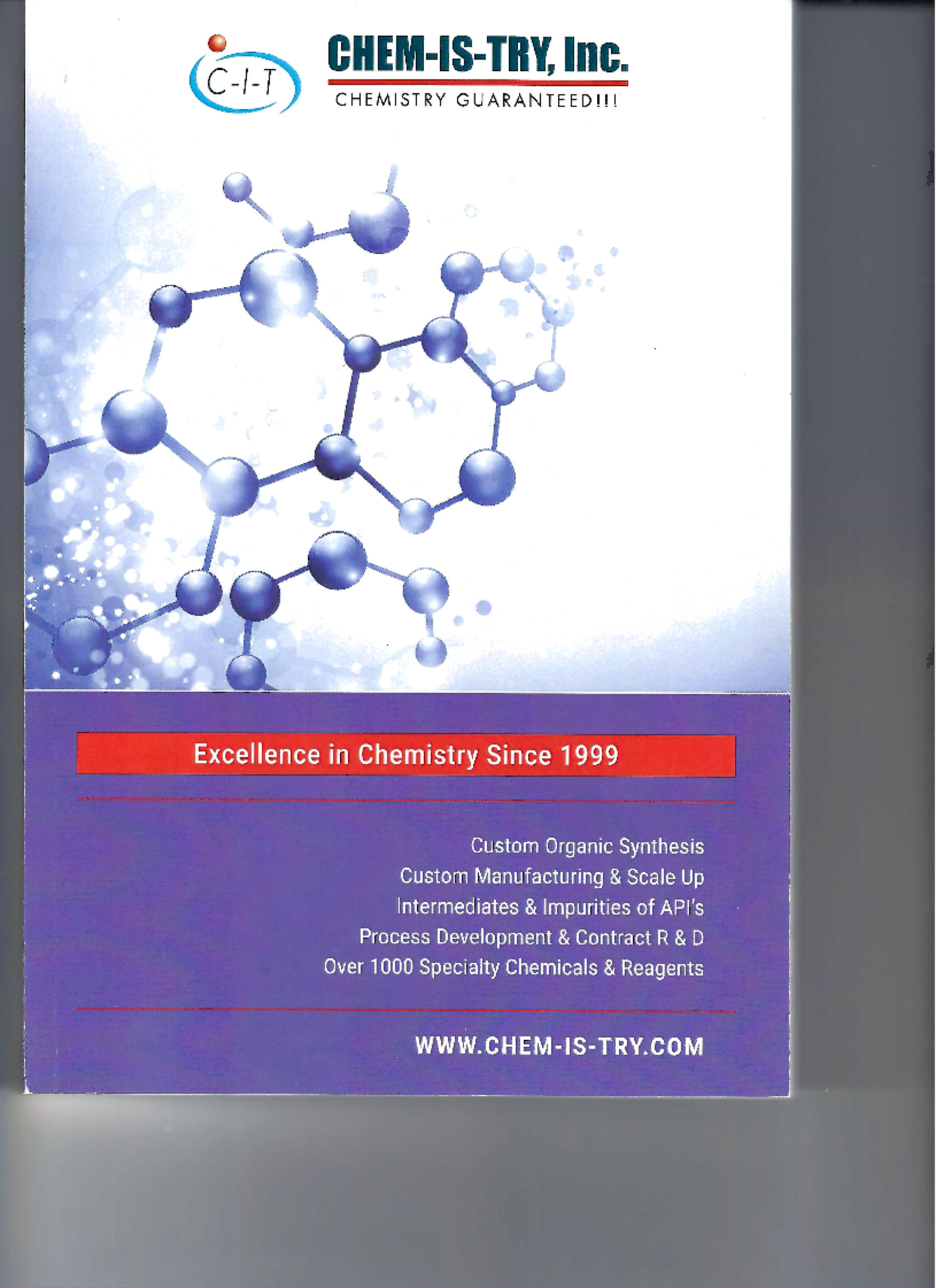 CHEM-IS-TRY catalogue cover