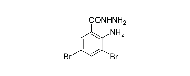 Structure of 2-AMINO-3,5-DIBROMOBENZOYLHYDRAZIDE