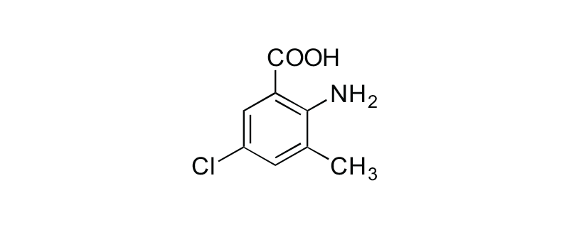 Structure of 2-AMINO-5-CHLORO-3-METHYLBENZOIC ACID