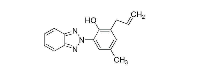 Structure of 2-(3-ALLYL-2-HYDROXY-5-METHYL PHENYL)-2H-BENZOTRIAZOLE