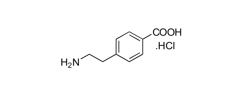 Structure of 4-(2-AMINOETHYL) BENZOIC ACID HCL