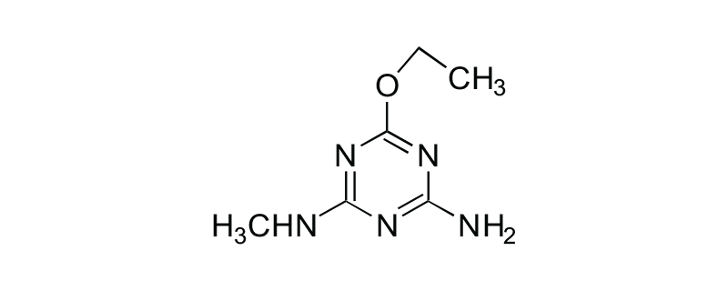 Structure of 2-AMINO-4-ETHOXY-6-(METHYLAMINO) -1,3,5-TRIAZINE