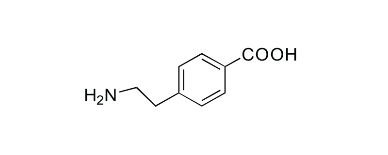 Structure of 4-(2-AMINOETHYL) BENZOIC ACID