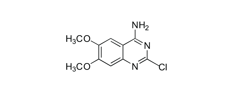 Structure of 4-AMINO-2-CHLORO-6,7-DIMETHOXY QUINAZOLINE
