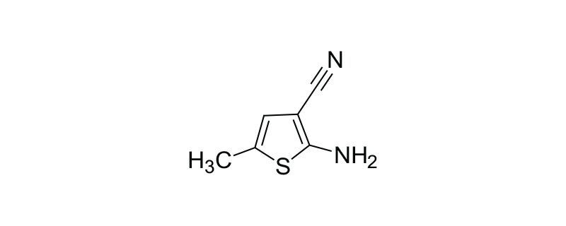 Structure of 2-AMINO-3-CYANO-5-METHYLTHIOPH