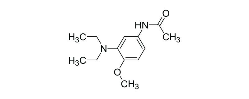Structure of 4-(ACETYLAMINO)-2-DIETHYLAMINO ANISOLE