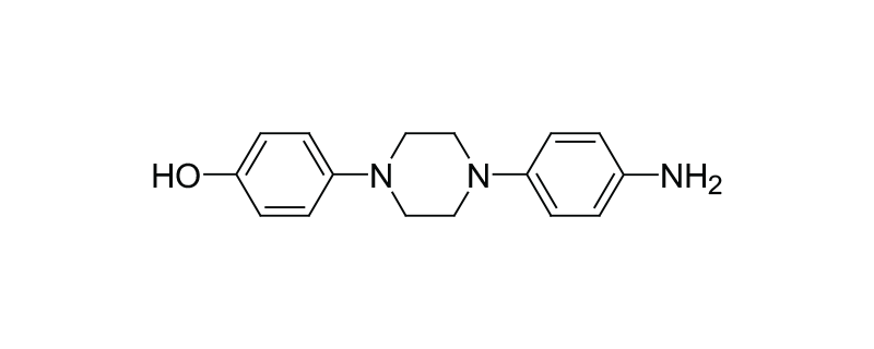 Structure of 1-(4-AMINOPHENYL)-4-(4-HYDROXY PHENYL) PIPERAZINE