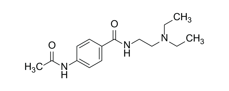 Structure of N-ACETYLPROCAINAMIDE HCL
