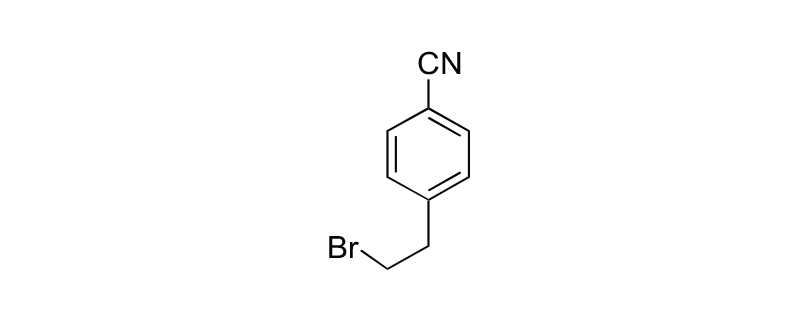 Structure of 4-(2-BROMOETHYL) BENZENE CARBONITRILE