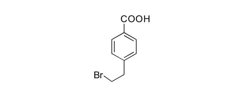 Structure of 4-(2-BROMOETHYL) BENZOIC ACID