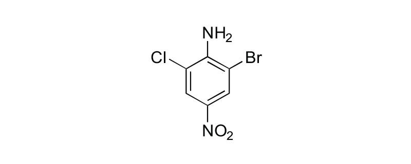 Structure of 2-BROMO-6-CHLORO-4-NITROANILINE