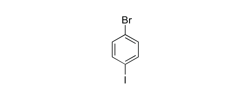 Structure of 1-BROMO-4-IODOBENZENE