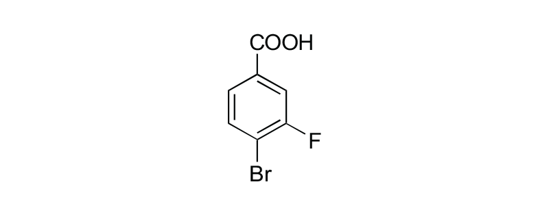 Structure of 4-BROMO-3-FLUOROBENZOIC ACID