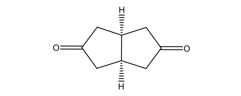Structure of CIS-BICYCLO [3.3.0] OCTANE-3,7-DIONE