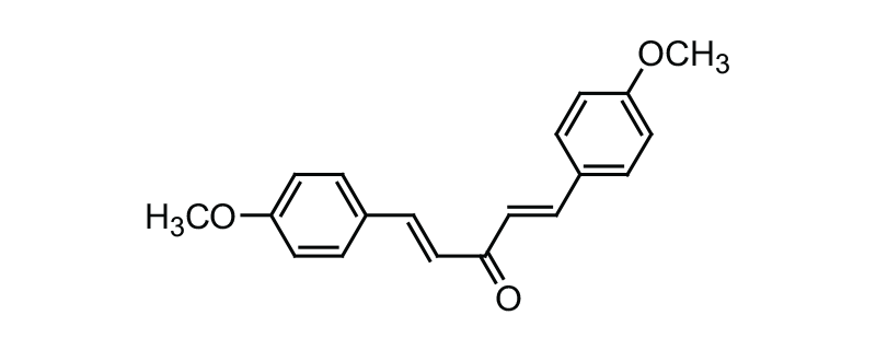 Structure of BIS-(4-METHOXYBENZYLIDENE) ACETONE