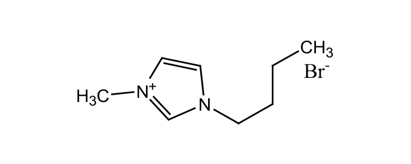 Structure of 1-N-BUTYL-3-METHYLIMIDAZOLIUM BROMIDE