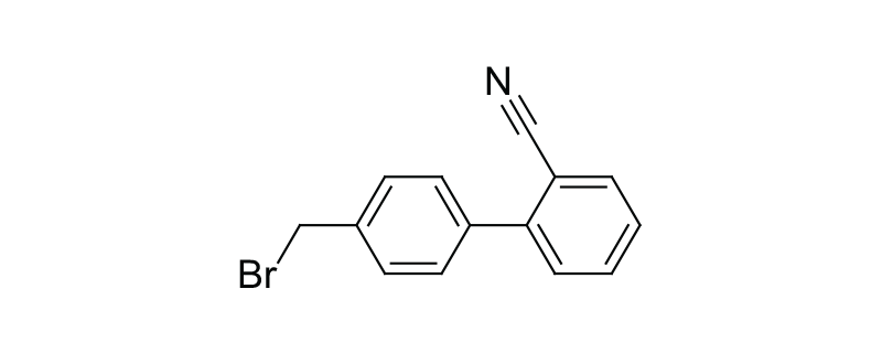 Structure of 4′-BROMOMETHYLBIPHENYL-2-CARBONITRILE