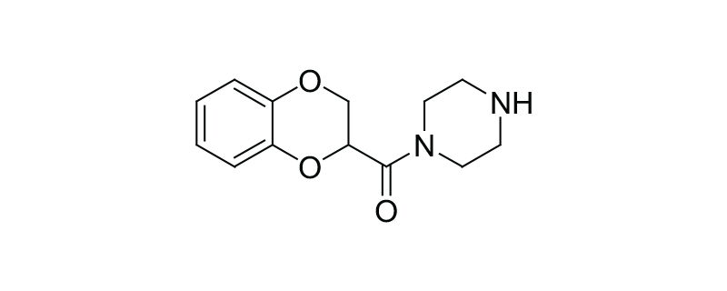 Structure of 1-(1,4, BENZODIOXAN-2-CARBONYL) PIPERAZINE