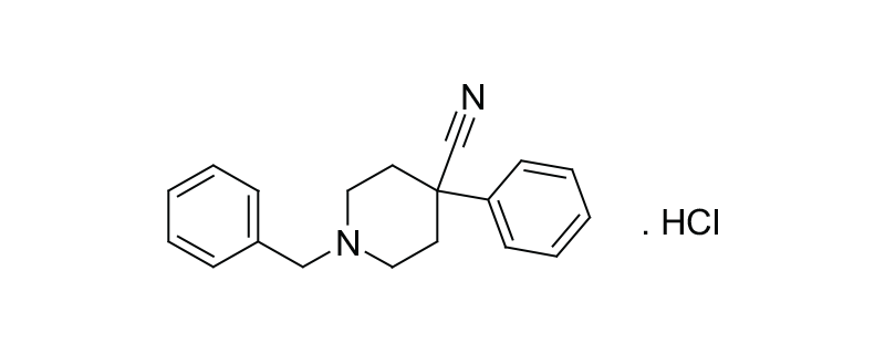 Structure of 1-BENZYL-4-CYANO-4-PHENYL PIPERIDINE HCL