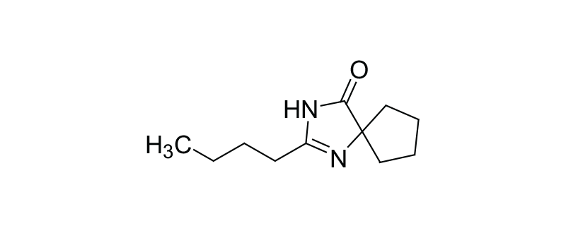 Structure of 2-N-BUTYL-1,3-DIAZASPIRO [4,4]NON-1-EN-4-ONE