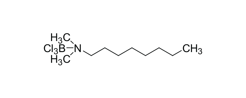 Structure of BORON TRICHLORIDE-DIMETHYL OCTANAMINE ADDUCT