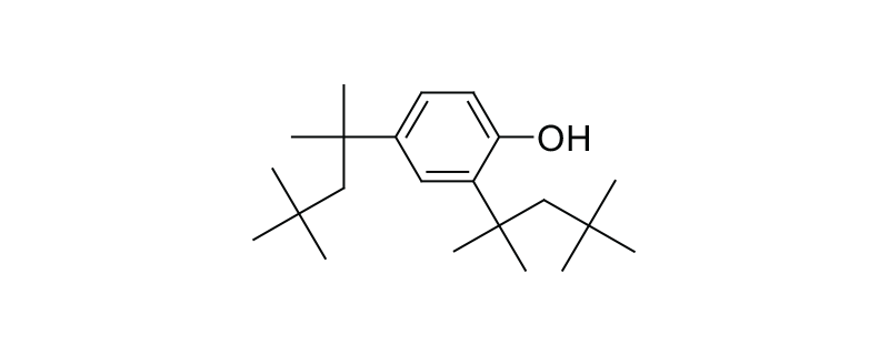 Structure of 2,4-BIS(2,4,4-TRIMETHYLPENTAN-2-YL) PHENOL