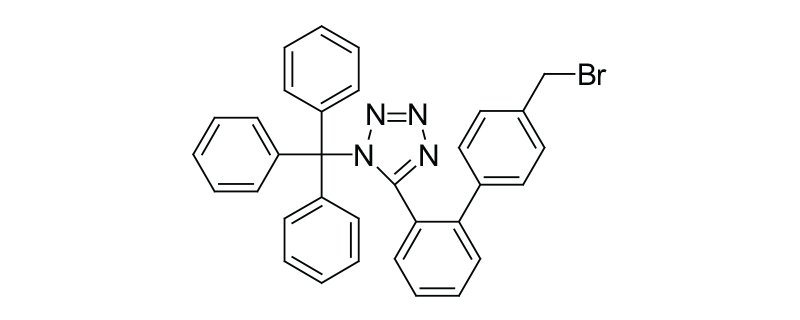 Structure of 5-(4′-(BROMOMETHYL) BIPHENYL(-2-YL)-1-TRITYL-1H-TETRAZOLE