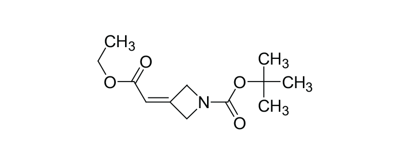 Structure of TERT-BUTYL-3-(2-ETHOXY-2-OXOETHYLIDENE)-AZETIDINE-1-CARBOXYLATE