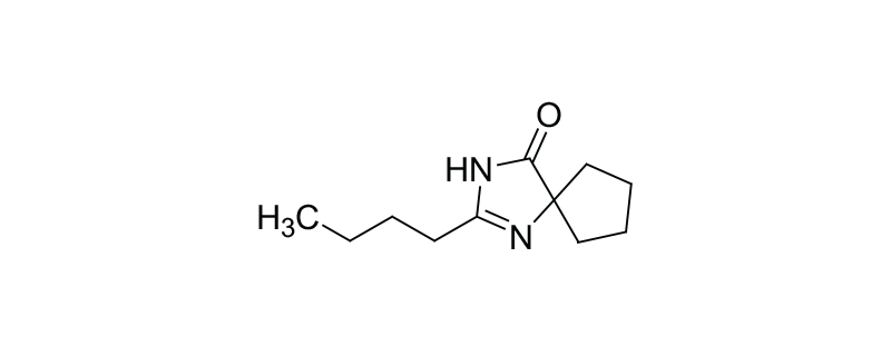 Structure of 2-N-BUTYL-1,3-DIAZASPIRO [4,4]NON-1-EN-4-ONE