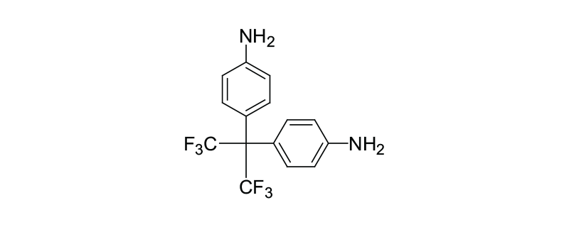 Structure of 2,2-BIS(4-AMINOPHENYL) HEXAFLUORO PROPANE