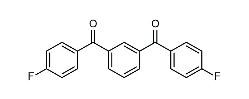 Structure of 1,3-BIS(4-FLUOROBENZOYL) BENZENE