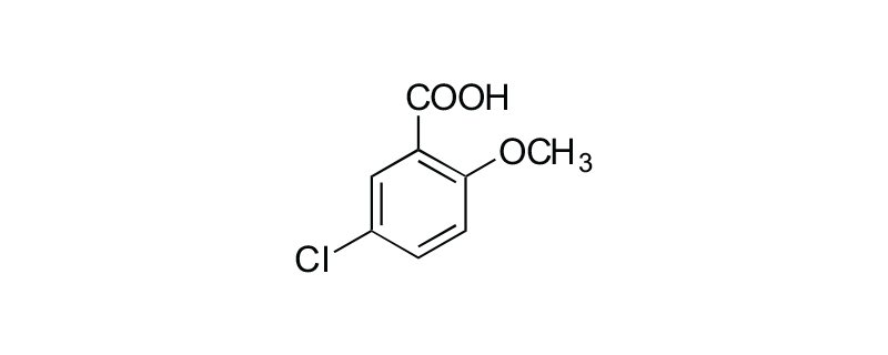 Structure of 5-CHLORO-2-METHOXYBENZOIC ACID