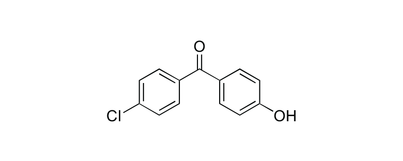 Structure of 4-CHLORO-4′-HYDROXY BENZOPHENONE
