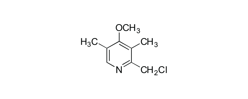 Structure of 2-(CHLOROMETHYL)-4-METHOXY-3,5-DIMETHYL PYRIDINE
