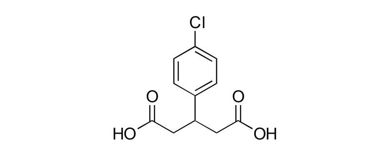 Structure of 3-(4-CHLOROPHENYL) GLUTARIC ACID