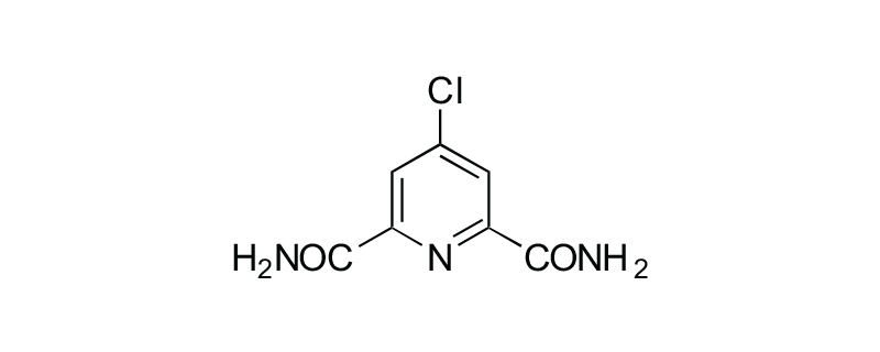 Structure of 4-CHLOROPYRIDINE-2,6-DICARBOXYLICACID DIAMIDE