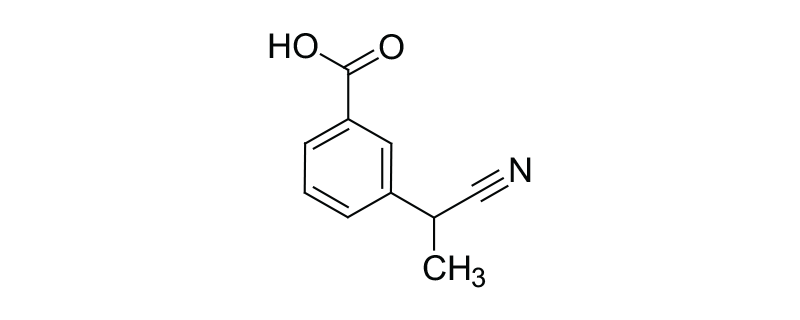 Structure of 3-(1-CYANOETHYL) BENZOIC ACID