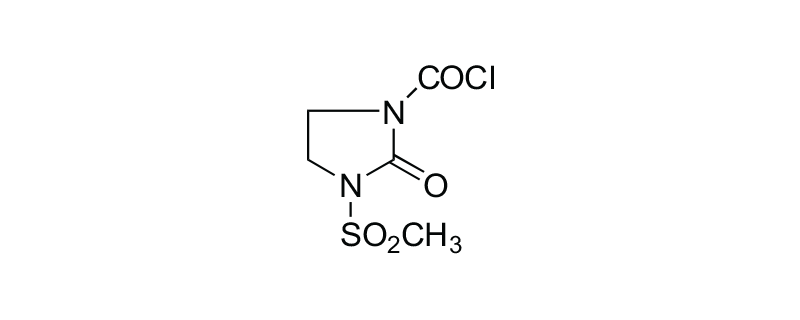 Structure of 3-CHLOROCARBONYL-1-METHANESULFONYL -2-IMIDAZOLIDINONE