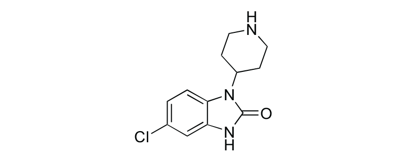 Structure of 5-CHLORO-1-(4-PIPERIDYL)-2-BENZ IMIDAZOLINONE
