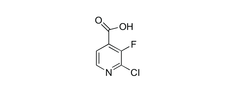 Structure of 2-CHLORO-3- FLUORO PYRIDINE-4- CARBOXYLIC ACID