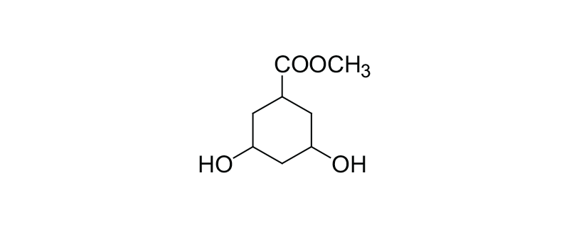 Structure of CIS-CIS- DIHYDROXY CYCLOHEXANE CARBOXYLIC ACID METHYLESTER