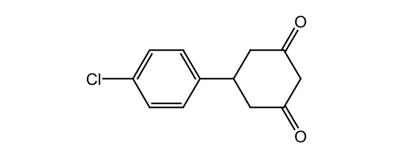 Structure of 5-(4-CHLORO PHENYL) -1,3-CYCLO HEXANEDIONE