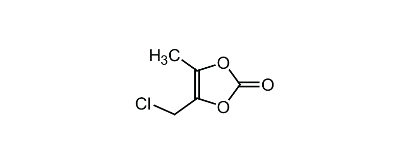 Structure of 4-(CHLOROMETHYL) -5-METHYL-1,3- DIOXOLENE -2-ONE