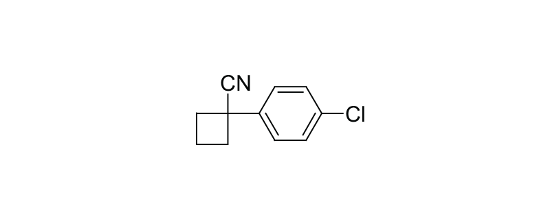 Structure of 1-(4-CHLORO PHENYL) -1-CYCLO BUTANE CARBONITRILE