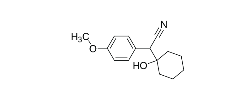 Structure of 1-[CYANO- (4-METHOXY PHENYL) METHYL] CYCLO HEXANOL