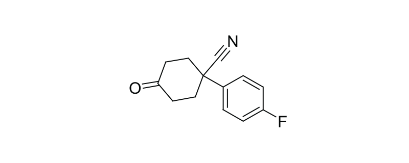 Structure of 4-CYANO-4- (4-FLUORO PHENYL) CYCLO HEXAN -1-ONE