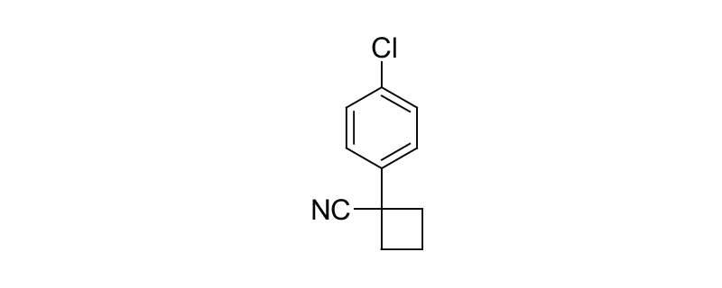 Structure of 1-(CHLOROPHENYL) -1-CYCLOBUTANE CARBONITRILE