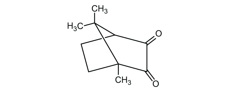 Structure of (+/-)-CAMPHOR QUINONE