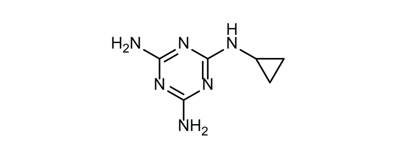 Structure of N-CYCLOPROPYL -2,4,6-TRIAMINO -1,3,5-TRIAZINE