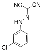 Structure of CARBONYL CYANIDE 3 CHLOROPHENYLHYDRAZONE
